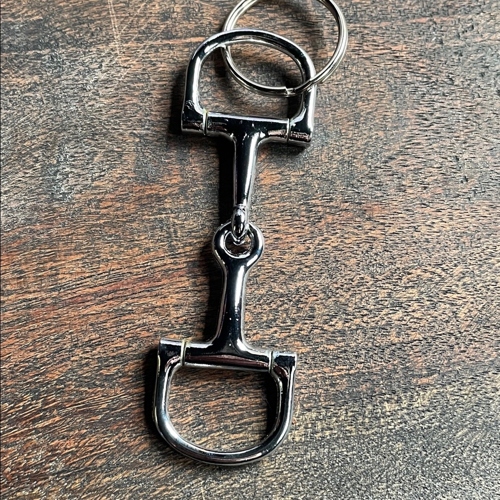 Silver Bit Keychain - Polished Metal Accessory